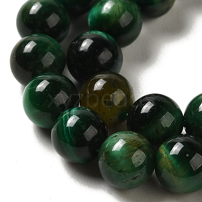 Grade AB+ Dyed Natural Tiger Eye Beads Strands G-G102-A01-03-1