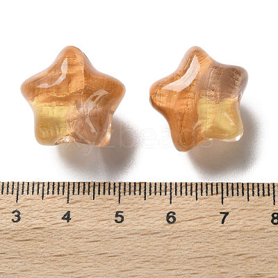 Gradient Color Transparent Hand-drawed Acrylic Beads TACR-P012-01B-05-1