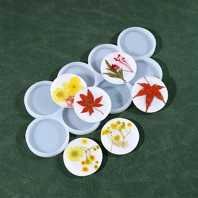 Flat Round DIY Silicone Molds DIY-A053-17A-1
