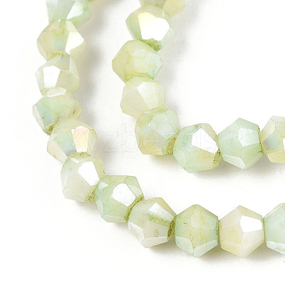 Ombre Effect Dyed Glass Beads Strands X-GLAA-T025-4mm-09D-1