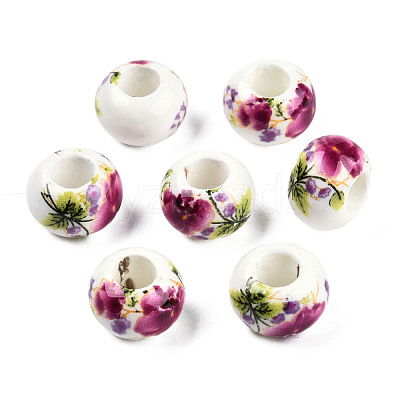 Handmade Porcelain European Beads CF262Y-1