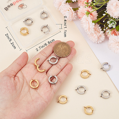 16Pcs 2 Colors 304 Stainless Steel Ear Cuff Findings STAS-BBC0003-23-1