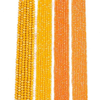 Electroplate Glass Beads Strands EGLA-A044-P4mm-A29-1