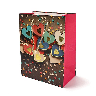 4 Colors Valentine's Day Love Paper Gift Bags CARB-D014-01J-1