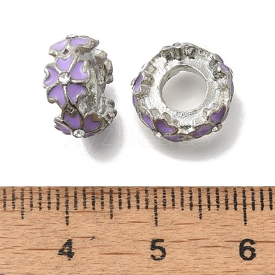 Rack Plating Alloy Enamel European Beads FIND-H005-26P-01-1