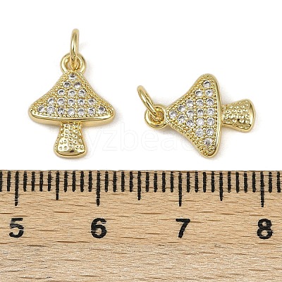 Brass Micro Pave Cubic Zirconia Pendants KK-I358-060B-G-1
