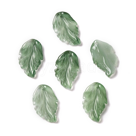 Dyed & Heated Glass Pendants X1-GLAA-B009-06A-1