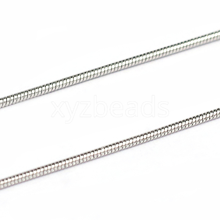 304 Stainless Steel Round Snake Chains CHS-L001-163-0.9mm-1