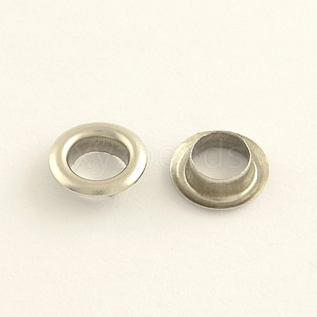 Tarnish Resistant 201 Stainless Steel Eyelet Beads STAS-R065-26-1