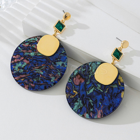 Alloy & Acrylic Stud Dangle Earrings FS-WGB9194-07-1