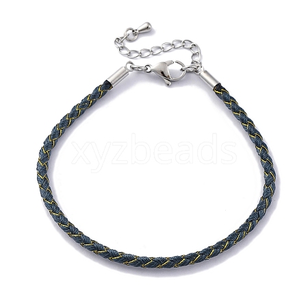 Polyester Cord Braided Bracelet Makings MAK-Z003-01P-06-1