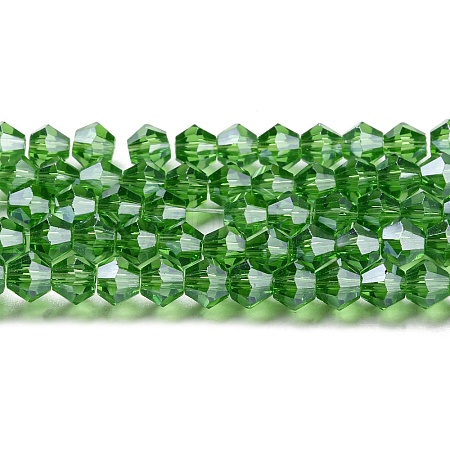 Transparent Electroplate Glass Beads Strands EGLA-A039-T4mm-A03-1
