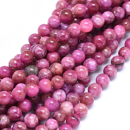 Natural Dyed Jade Beads Strands G-F601-A35-1