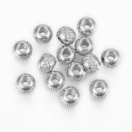 Tarnish Resistant 201 Stainless Steel Beads X-STAS-G154-37-4mm-1