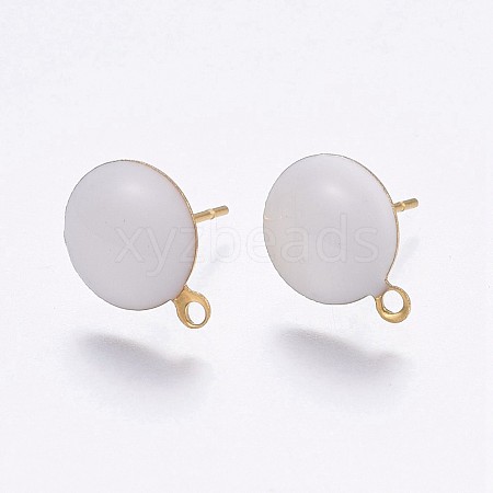 Ion Plating(IP) 304 Stainless Steel Stud Earring Findings STAS-P203-A06-02-1