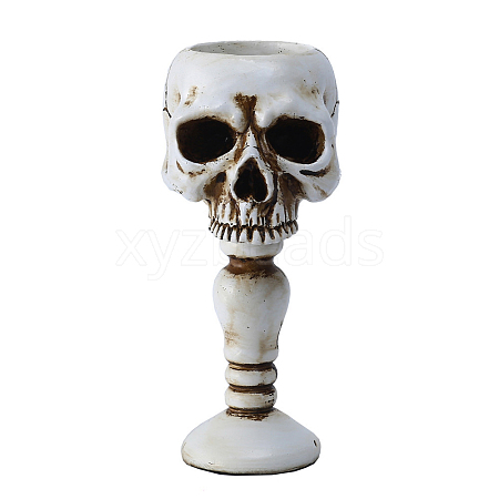 Halloween Theme Resin Candle Holder HAWE-PW0001-264A-1