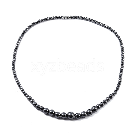 Non-Magnetic Synthetic Hematite Necklaces for Men NJEW-E107-03-1