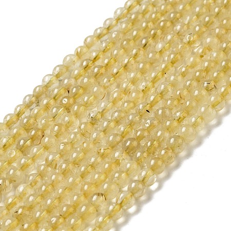 Natural Rutilated Quartz Beads Strands G-D470-02-1