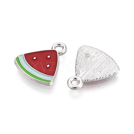 Fruit Alloy Enamel Charms PALLOY-S058-01P-05-1