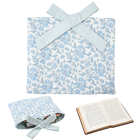 Flower Print Cloth Packing Pouches with Straps ABAG-WH20010-40A-1