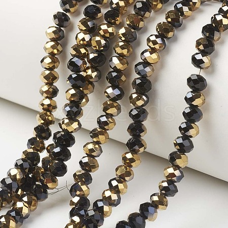 Electroplate Opaque Glass Beads Strands LS-EGLA-A034-P4mm-O01-1