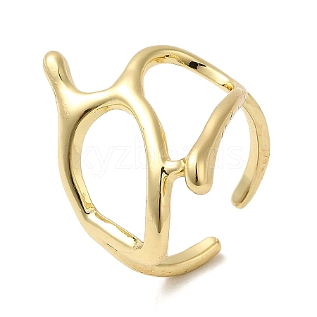 Brass Open Cuff Rings RJEW-Q778-38G-1