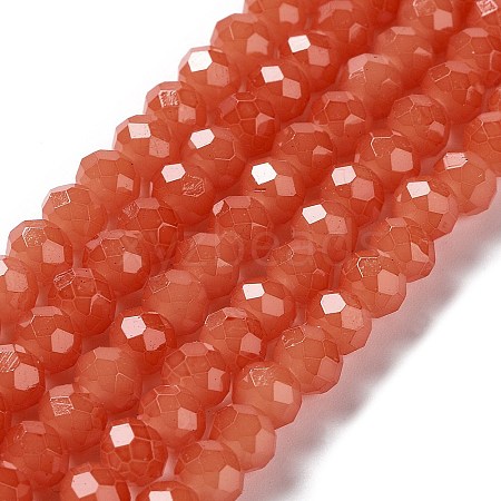 Baking Paint Imitation Jade Glass Bead Strands DGLA-A034-J10mm-A12-1