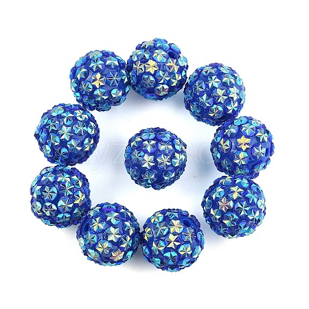 10Pcs Opaque Acrylic Beads OACR-YW0003-35E-1