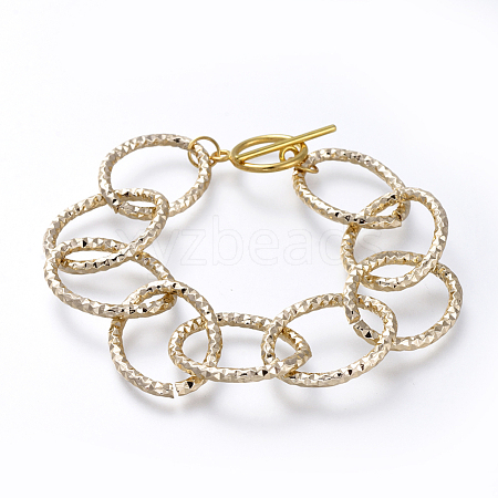 Aluminum Cable Chain Bracelets BJEW-JB05167-03-1