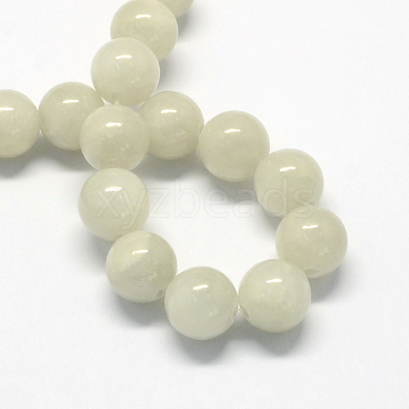 Natural Dyed Yellow Jade Gemstone Bead Strands G-R271-6mm-YXS03-1