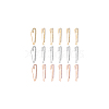 DICOSMETIC 15Pcs 3 Colors Crystal Rhinestone Safety Pin Brooches FIND-DC0003-15-6