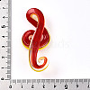 Handmade Gold Sand Lampwork Big Pendants LAMP-T023-08-4