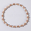 Beach Vacation Style Natuarl Rose Quartz & Strawberry Quartz Beaded Stretch Bracelet Women RO9590-9-1