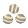 Handmade Polyester Cloth Fabric Covered Cabochons WOVE-S101-04D-2