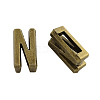 Tibetan Style Alloy Letter Slide Charms TIBEB-Q055-14AB-NR-1