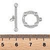 SHEGRACE Brass Micro Pave Clear Cubic Zirconia OT Toggle Claps XGRQ5K371-830P-3