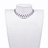Glass Beads Choker Necklaces NJEW-JN02500-02-5