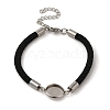 Milan Cord & 304 Stainless Steel Bracelets Making MAK-H004-02E-P01-1