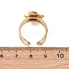 304 Stainless Steel with Enamel Cuff Rings for Women RJEW-Z116-01G-05-3