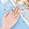 SUPERFINDINGS 16Pcs 4 Colors Eco-Friendly Rack Plating Brass Enamel Slide Charms KK-FH0004-28-3