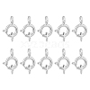 DICOSMETIC 10Pcs 925 Sterling Silver Spring Ring Clasps STER-DC0001-18S-1