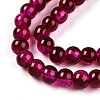 Spray Painted Crackle Glass Beads Strands CCG-Q002-6mm-08-3