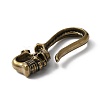 Brass Hook Clasp FIND-WH0037-78AG-2