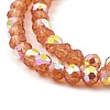 Baking Painted Transparent Glass Beads Strands DGLA-A034-J4mm-B-4