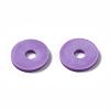 Flat Round Handmade Polymer Clay Beads CLAY-R067-10mm-01-4