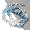 Natural Quartz Crystal & Aquamarine Beads Strands G-L610-A05-01-2