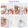 6Pcs Brass & Acrylic Rhinestone Cufflinks BUTT-DC0001-17A-4