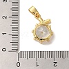 Rack Plating Brass Micro Pave Cubic Zirconia Pendants KK-L220-014G-3