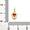 Brass Pave Cubic Zirconia Charms KK-Q097-03B-G-3