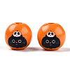 Halloween Theme Wood European Beads WOOD-N016-04L-3